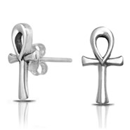Key Of Life Silver Earrings